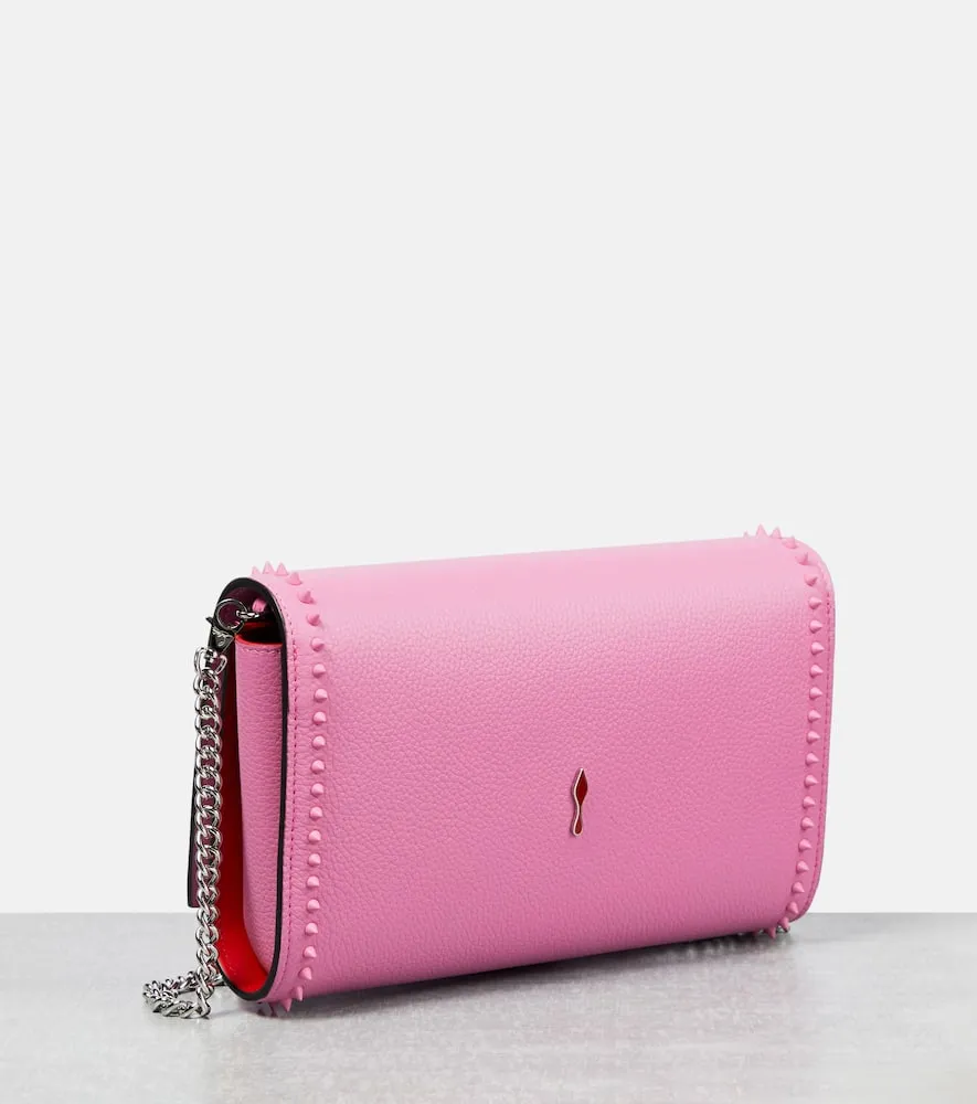 Christian Louboutin Paloma embellished leather clutch