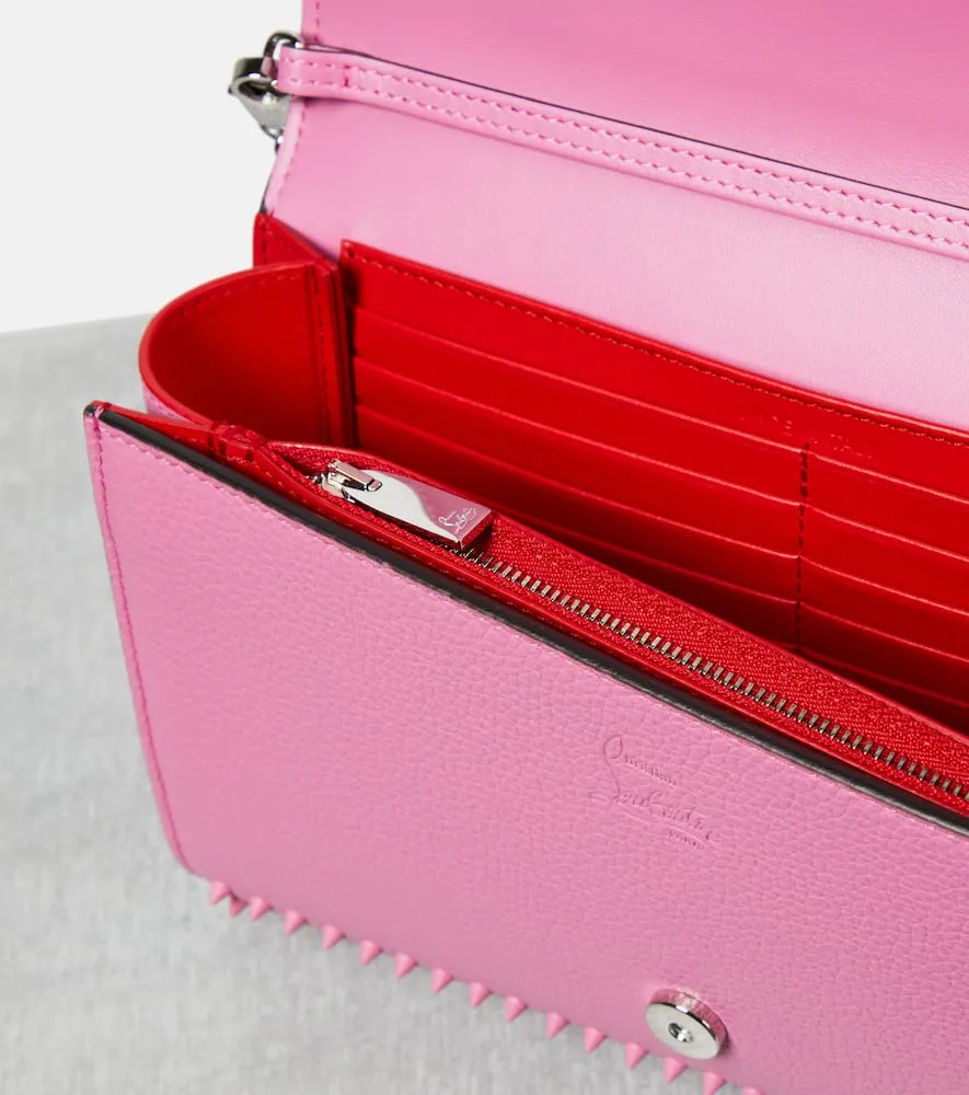 Christian Louboutin Paloma embellished leather clutch