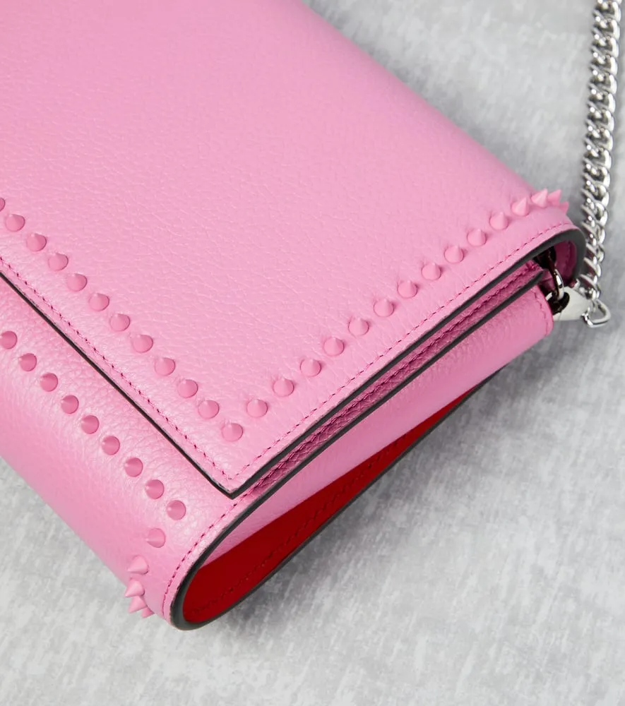 Christian Louboutin Paloma embellished leather clutch