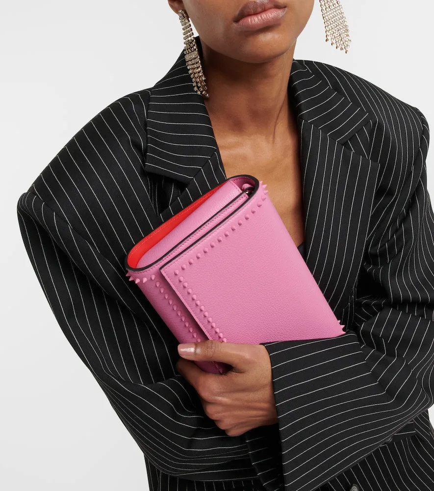 Christian Louboutin Paloma embellished leather clutch