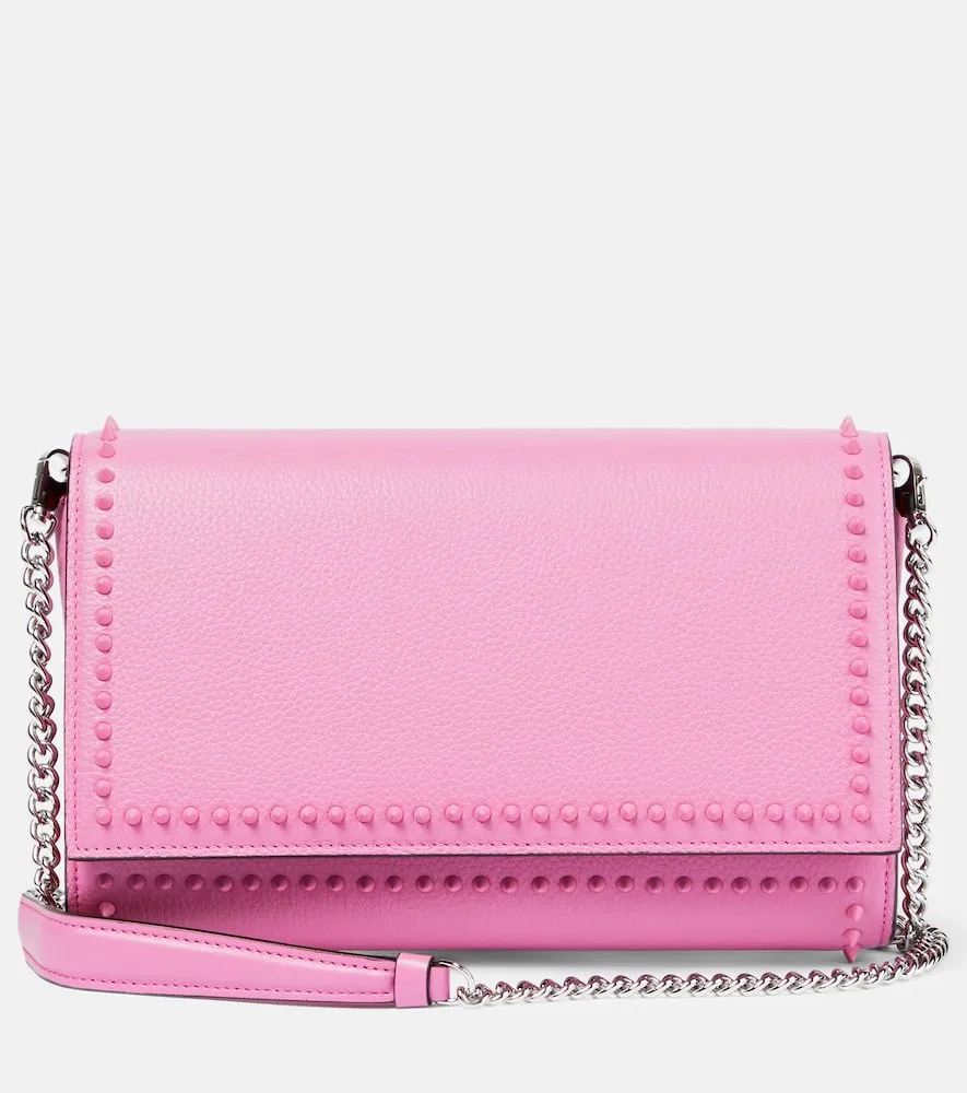 Christian Louboutin Paloma embellished leather clutch