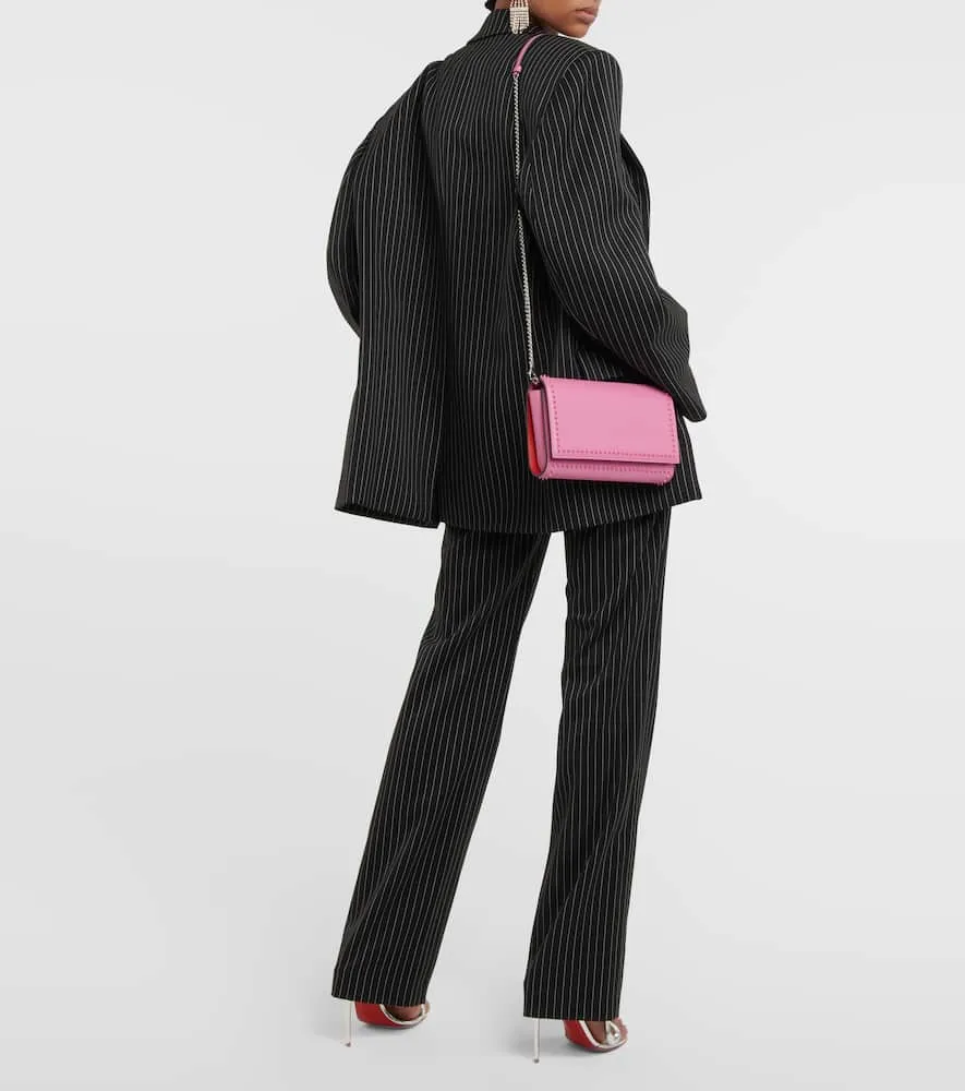 Christian Louboutin Paloma embellished leather clutch
