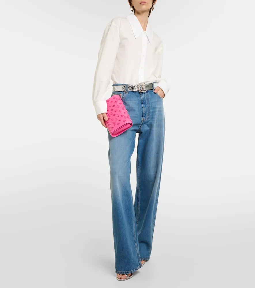 Christian Louboutin Paloma leather clutch