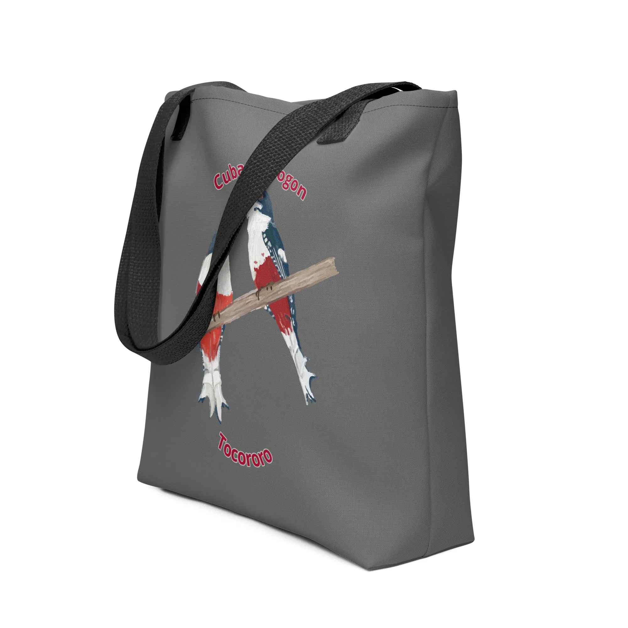 Cuban Trogon/Tocororo Tote bag (Options Black or Red Handle)