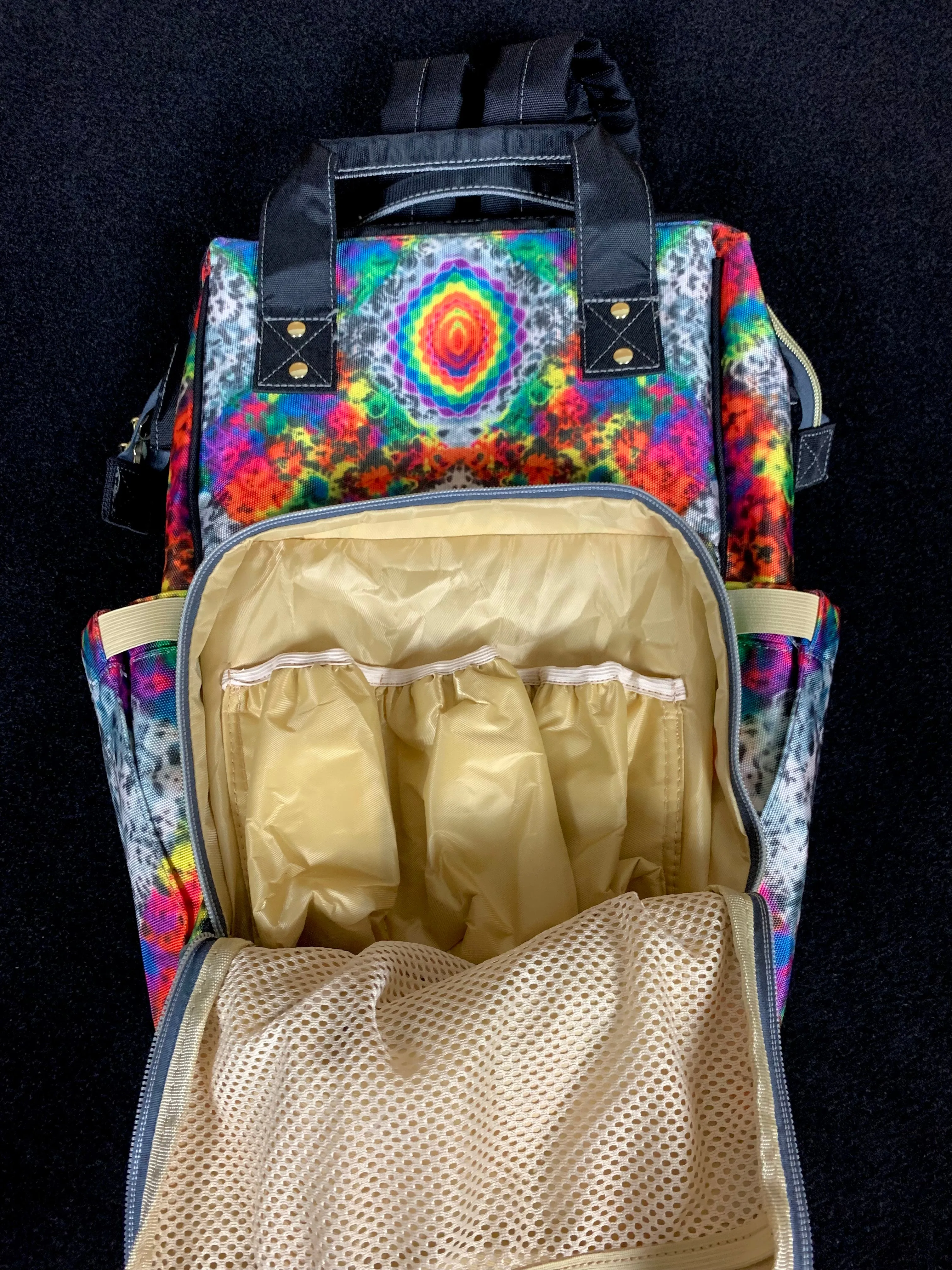 Greynbow Grid Print Backpack