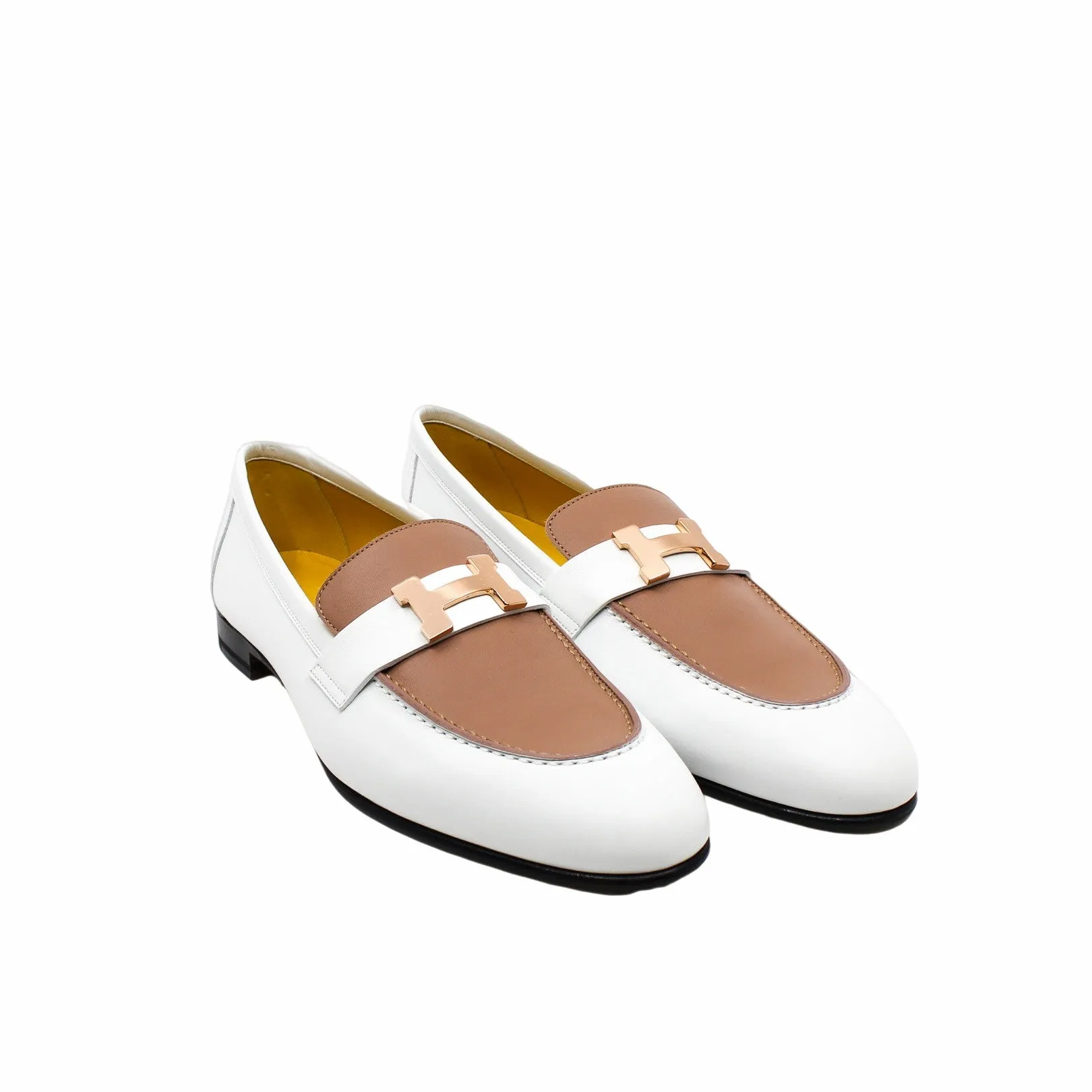 H loafer white mix beige pink rghw buckle #39